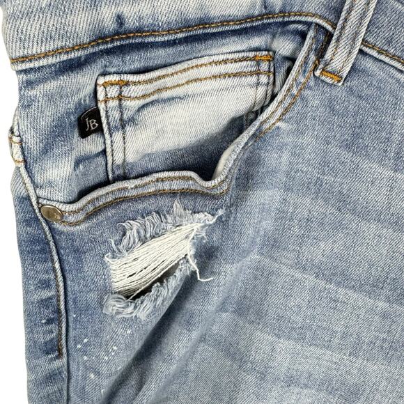 Judy Blue Light Wash High Rise Destroyed Distressed Ankle Fit Stretchy Jeans 20W - Picture 4 of 9